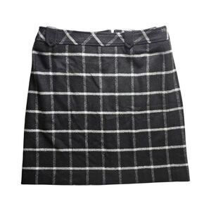 NWT Talbots 12 Wool Mini Skirt Plaid‎ Black Gray Lined Clueless 90s Academia